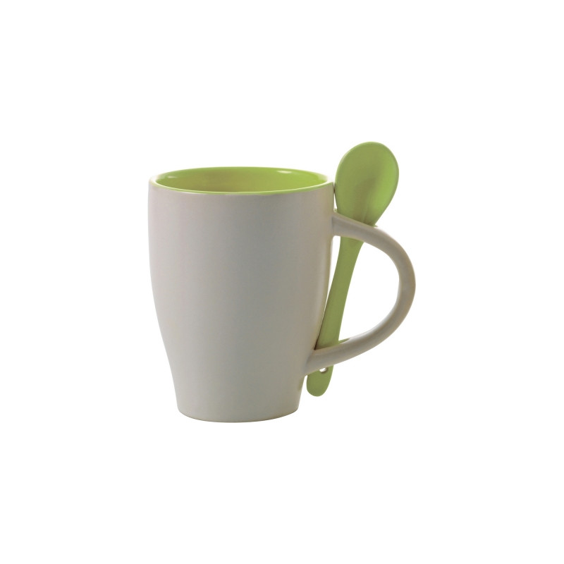 Kubek ceramiczny 300 ml z łyżeczką