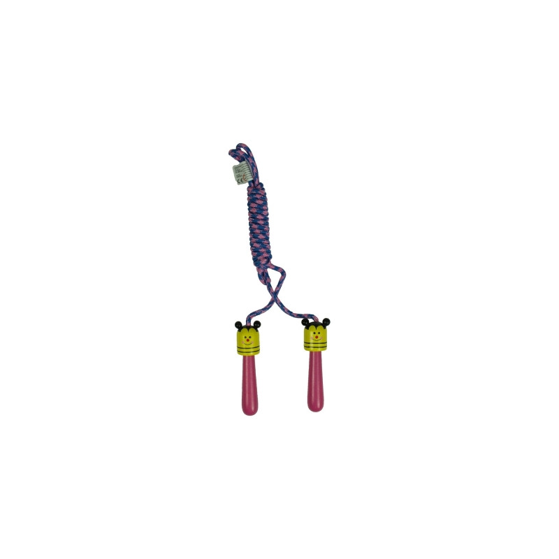 Skakanka z drewnianymi rączkami