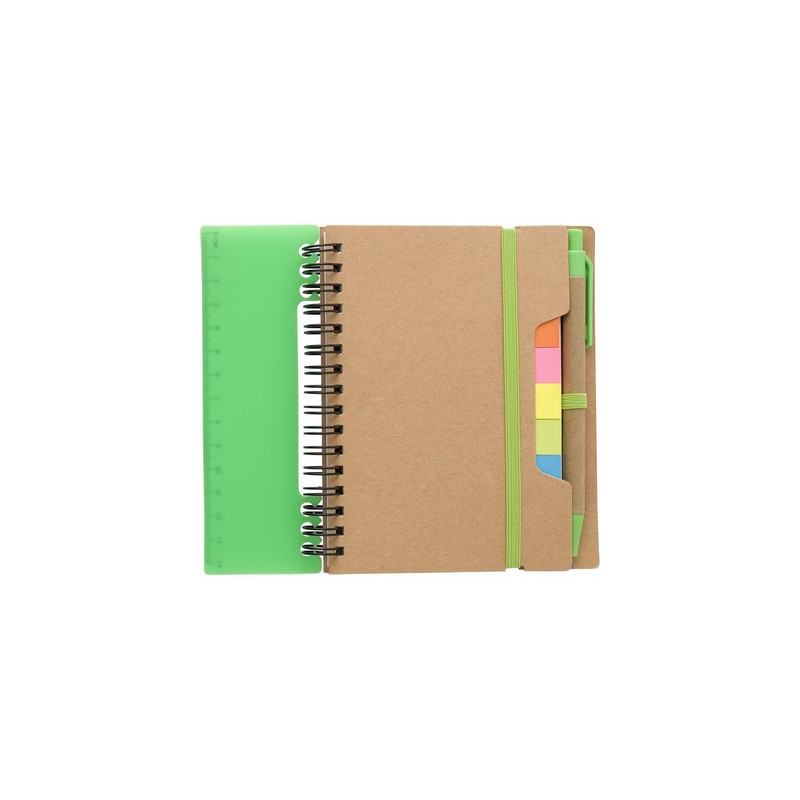 Zestaw do notatek notatnik długopis linijka karteczki samoprzylepne