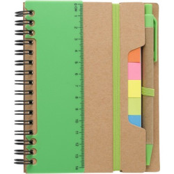 Zestaw do notatek notatnik długopis linijka karteczki samoprzylepne