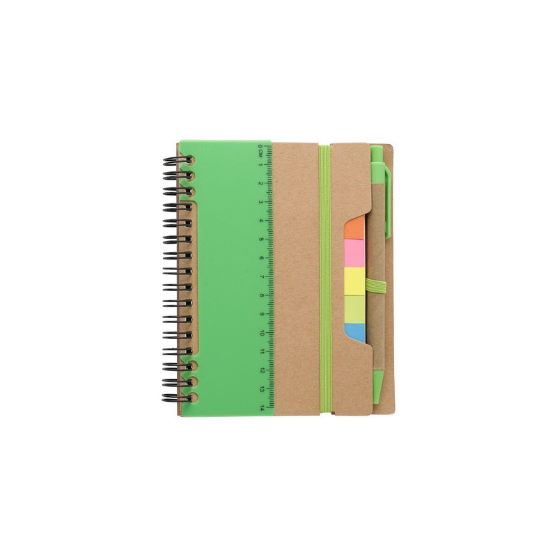 Zestaw do notatek notatnik długopis linijka karteczki samoprzylepne