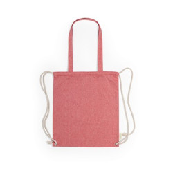 Worek ze sznurkiem i torba na zakupy z bawełny z recyklingu 2 w 1