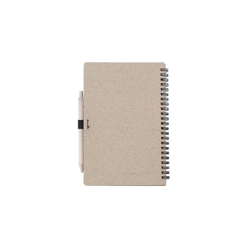 Notatnik ok A5 ze słomy pszenicznej z długopisem