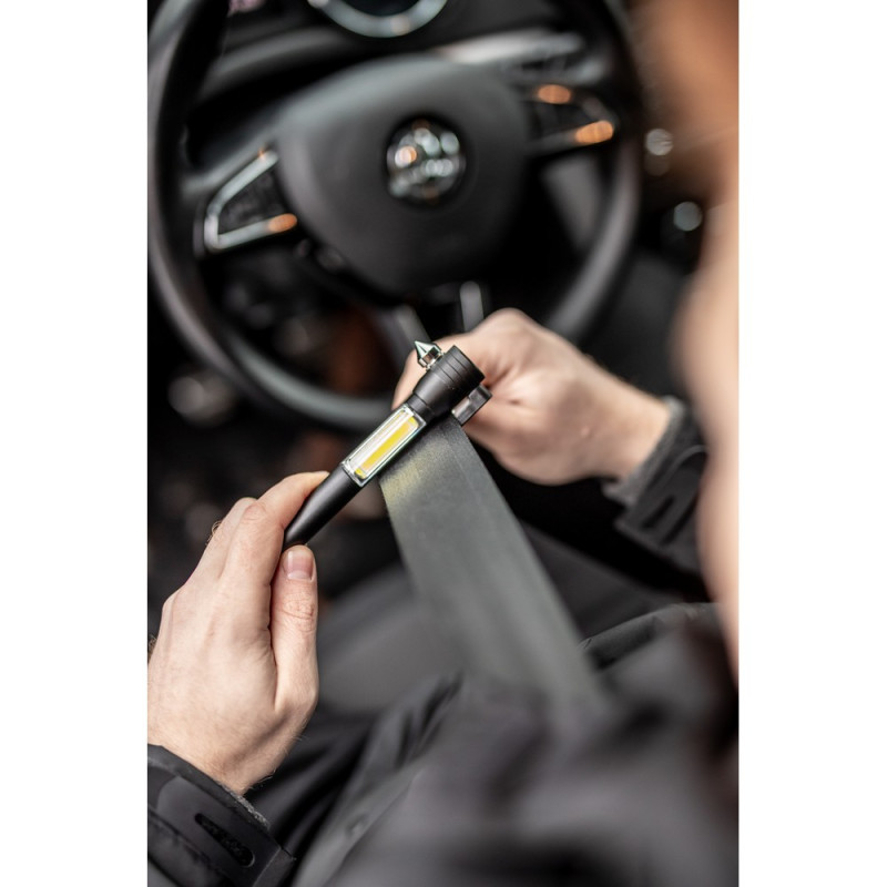 Latarka bezpieczeństwa 1 LED COB przecinak do pasów młotek bezpieczeństwa | Flint