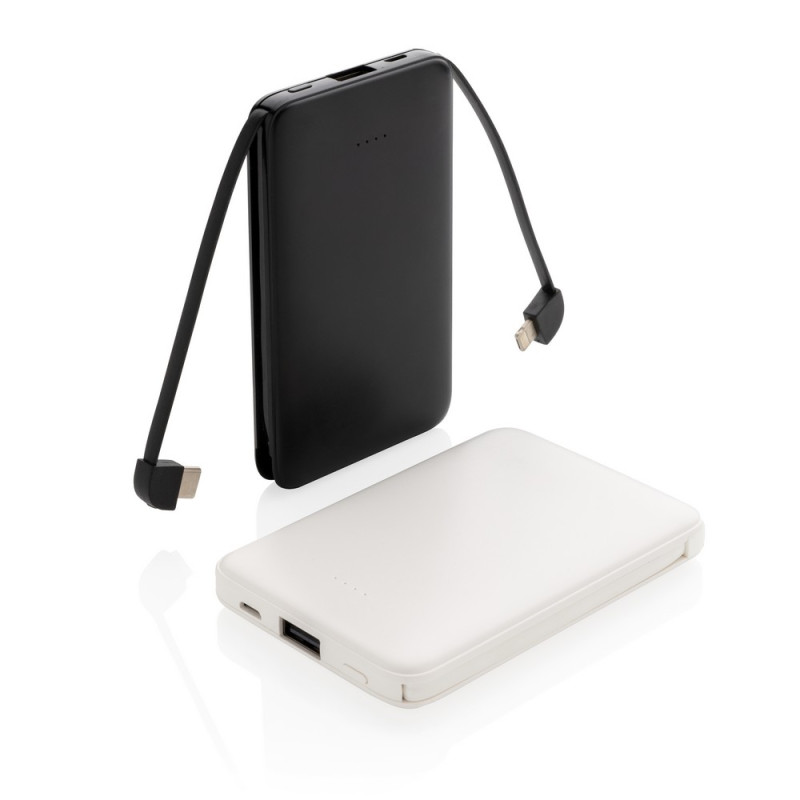 Power bank 5000 mAh zintegrowany kabel 3 w 1