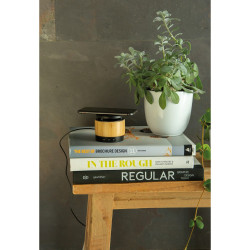 Bambusowy głośnik bezprzewodowy 3W ładowarka bezprzewodowa