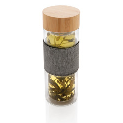 Szklana butelka 360 ml w pokrowcu