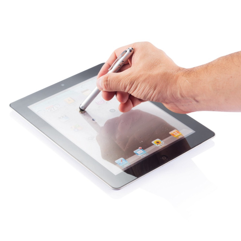 Długopis 4 w 1 touch pen wskaźnik laserowy latarka