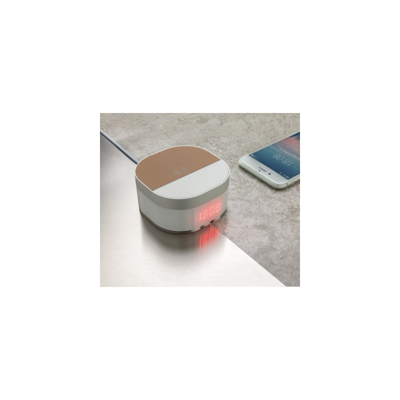 Ładowarka bezprzewodowa 5W Aria zegar cyfrowy