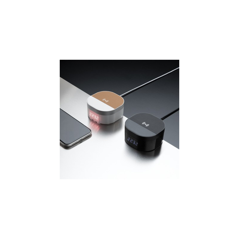 Ładowarka bezprzewodowa 5W Aria zegar cyfrowy