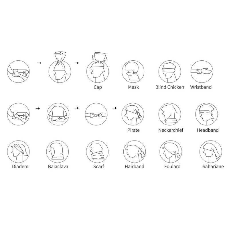 Szal wielofunkcyjny osłona na twarz i szyję