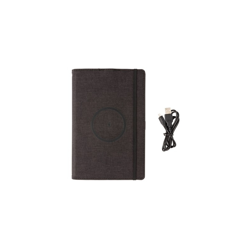 Notatnik A5 RPET ładowarka bezprzewodowa 5W Air