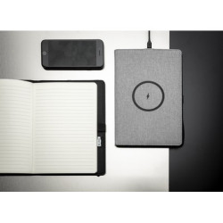 Notatnik A5 RPET ładowarka bezprzewodowa 5W Air