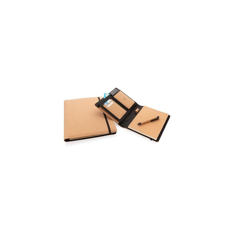 Korkowa teczka konferencyjna A5 z notatnikiem długopis
