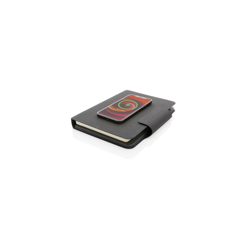 Teczka konferencyjna notatnik A5 ładowarka bezprzewodowa power bank 8000 mAh