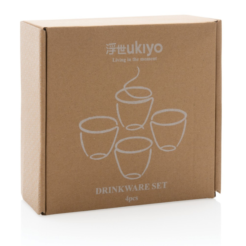 Zestaw kubków ceramicznych 120 ml Ukiyo 4 el