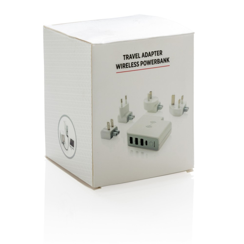Adapter podróżny bezprzewodowy power bank 6700 mAh