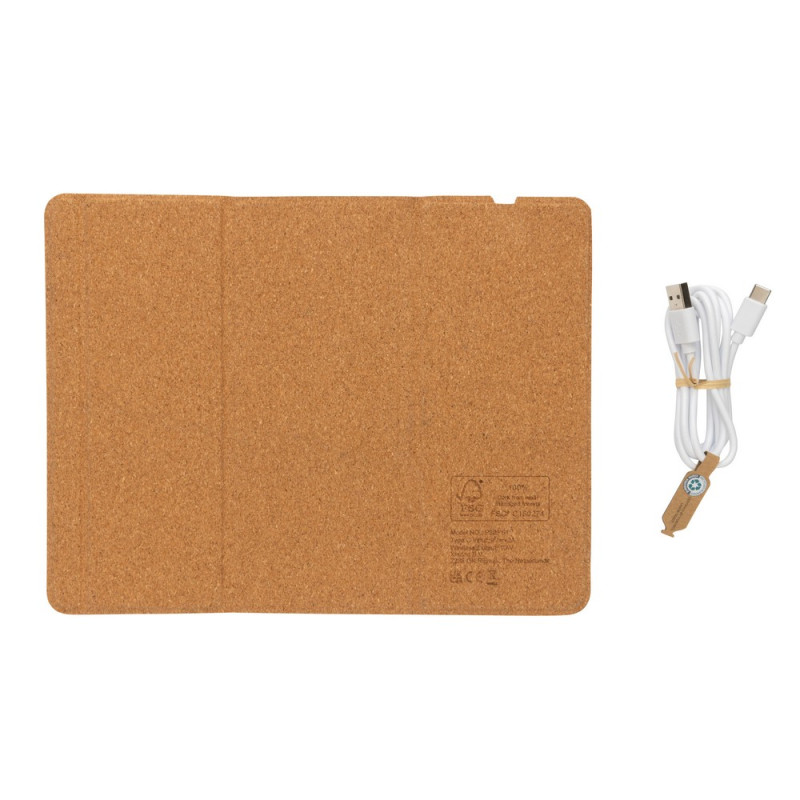 Korkowa podkładka pod mysz ładowarka bezprzewodowa 10W