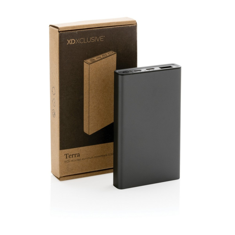 Power bank 5000 mAh Terra aluminium z recyklingu