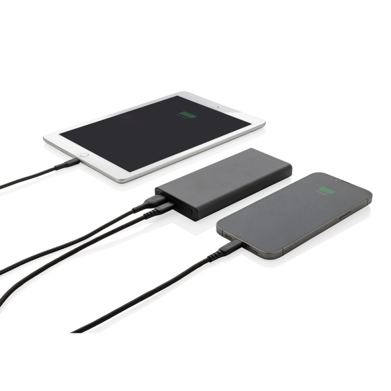 Szybki power bank 10000 mAh Terra aluminium z recyklingu