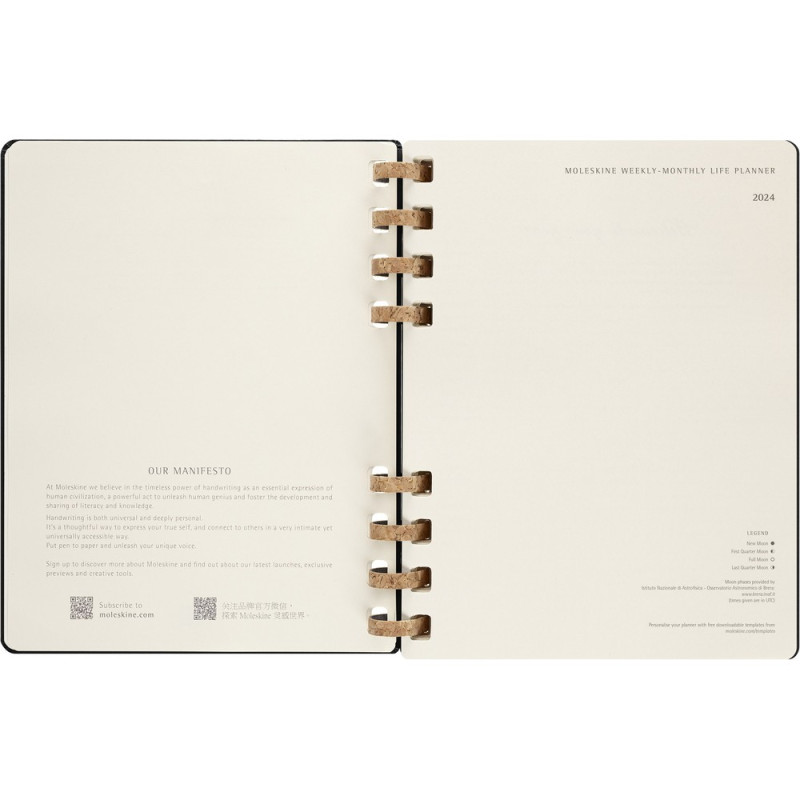 Spiralny kalendarz MOLESKINE Life