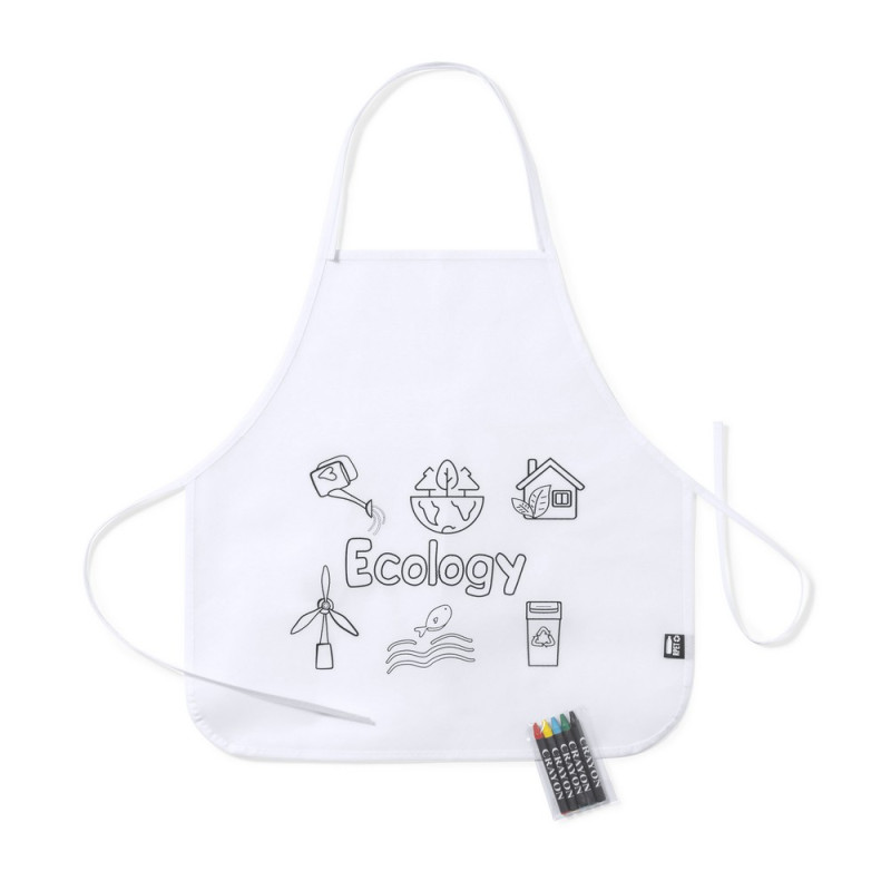 Fartuch kuchenny do kolorowania RPET kredki