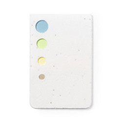 Zestaw do notatek karteczki samoprzylepne papier z nasionami