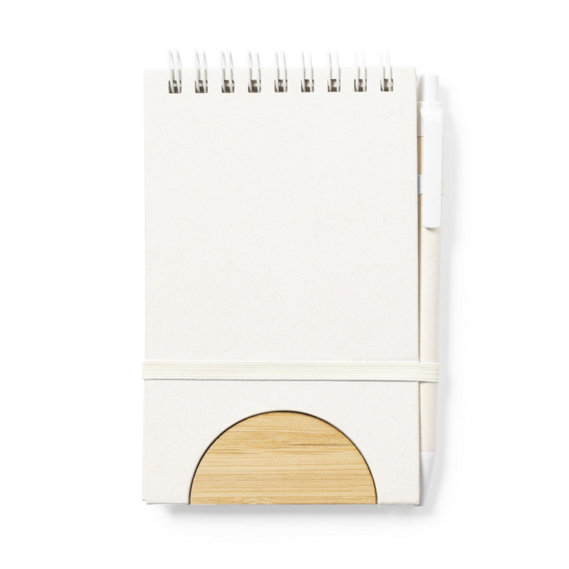 Notatnik ok B7 ze zrecyklingowanych kartoników po mleku długopis stojak na telefon