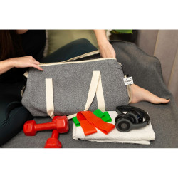 Torba sportowa podróżna B'RIGHT z bawełny z recyklingu i poliestru z recyklingu | Asha