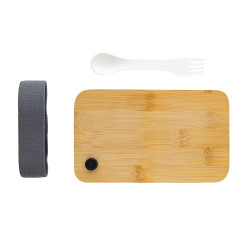 Pudełko śniadaniowe z bambusowym wieczkiem PP z recyklingu