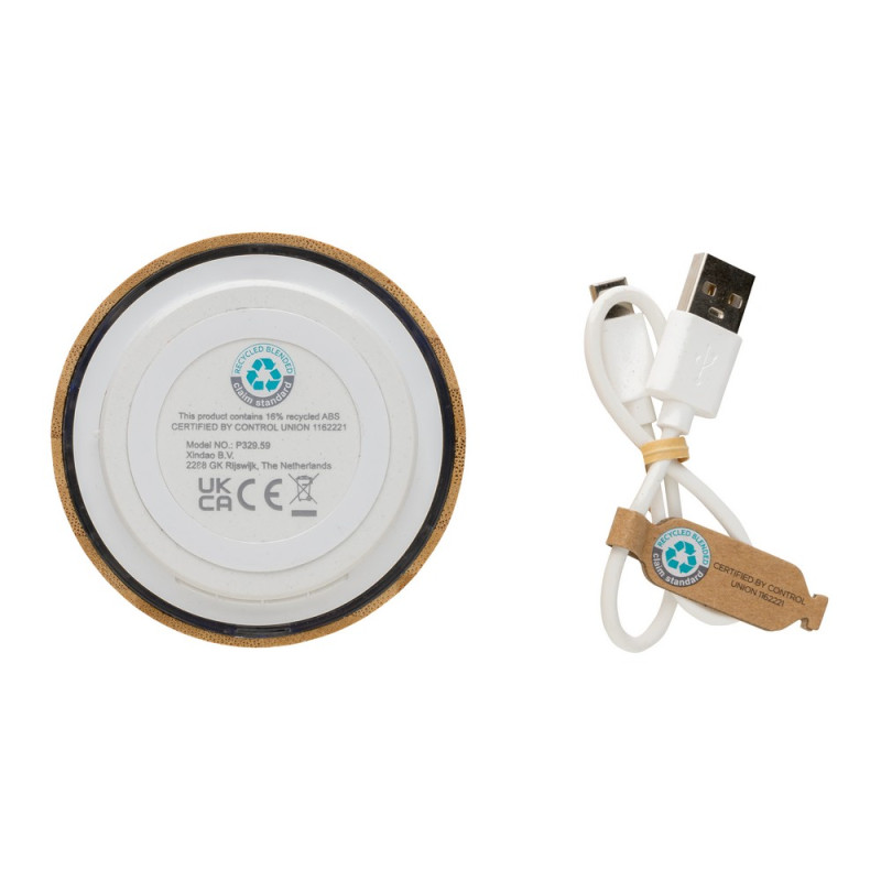 Bambusowy głośnik bezprzewodowy 3W RABS