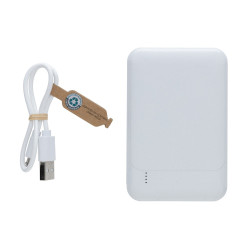 Power bank 5000 mAh plastik z recyklingu
