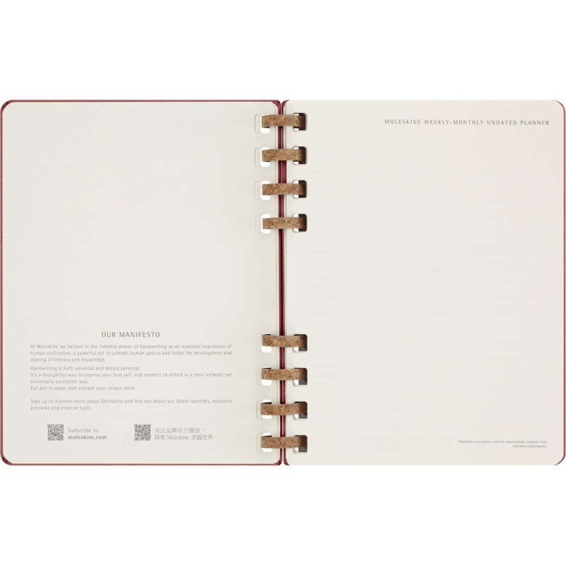 Spiralny kalendarz MOLESKINE Undated Life