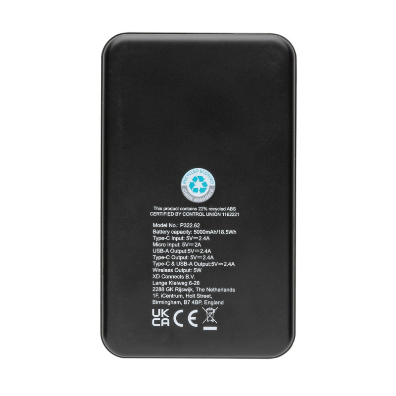 Power bank 5000 mAh ładowarka bezprzewodowa 5W