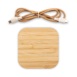 Bambusowa ładowarka bezprzewodowa 10W B'RIGHT | Jazzlyn