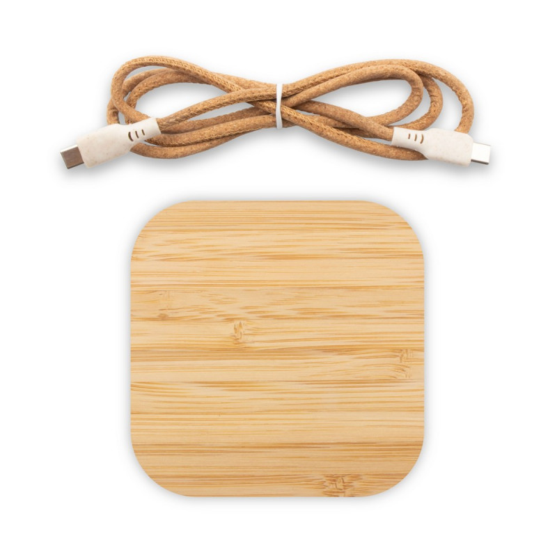 Bambusowa ładowarka bezprzewodowa 10W B'RIGHT | Jazzlyn