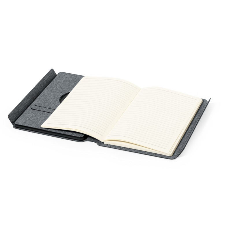 Wielofunkcyjny notatnik RPET A5 magnetyczna ładowarka bezprzewodowa 10W power bank 5000 mAh