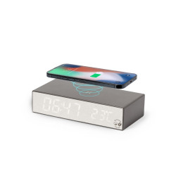 Ładowarka bezprzewodowa 10W z łusek kawowych i bawełny z recyklingu wielofunkcyjny zegar cyfrowy