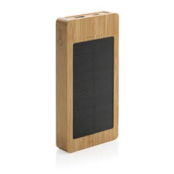 Bambusowy power bank 10000 mAh ładowarka słoneczna