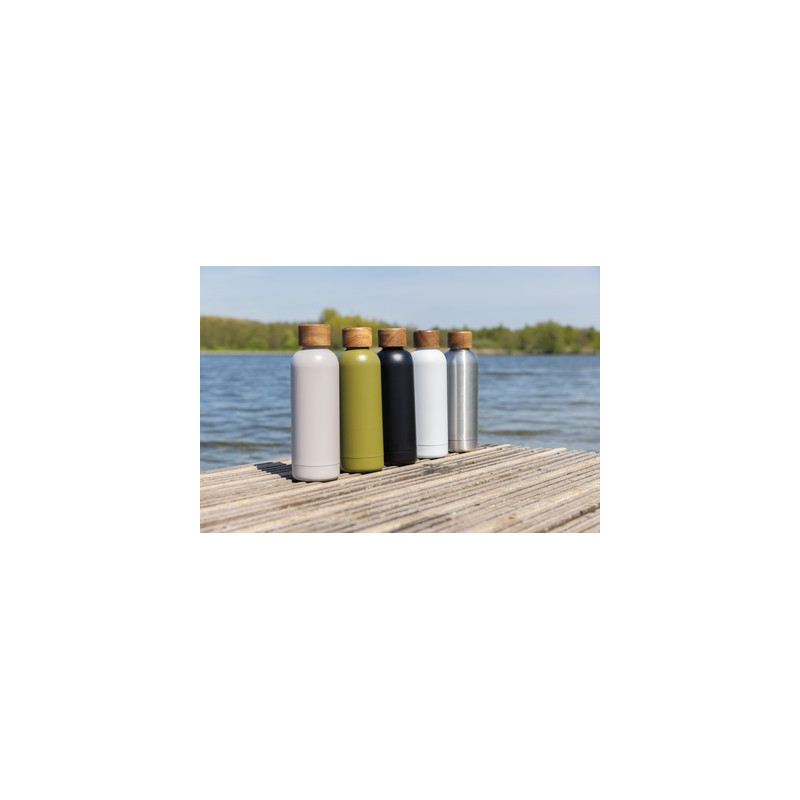 Butelka termiczna 500 ml Wood stal nierdzewna z recyklingu