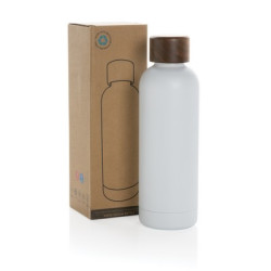 Butelka termiczna 500 ml Wood stal nierdzewna z recyklingu