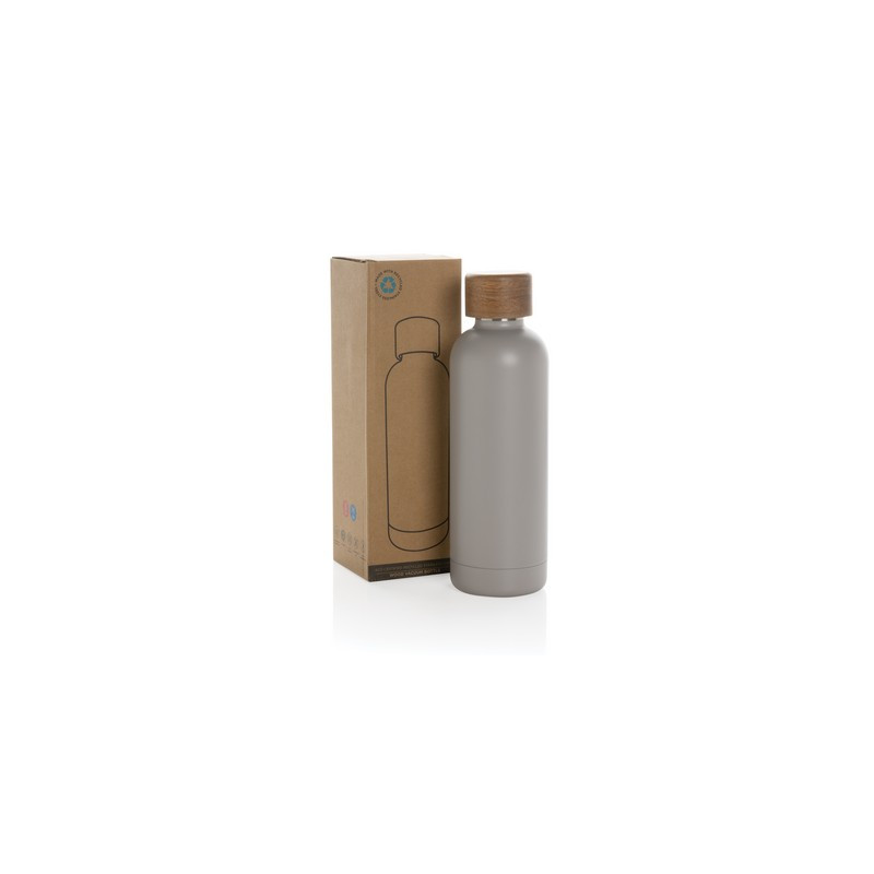 Butelka termiczna 500 ml Wood stal nierdzewna z recyklingu