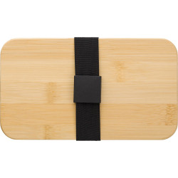 Pudełka śniadaniowe 2 w 1 2x400 ml bambusowe wieczko sztućce