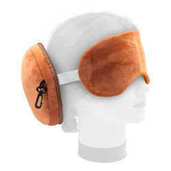 Pluszowa poduszka zagłówek podróżny maska na oczy miś | Ren