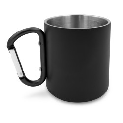 Kubek 280 ml ze stali nierdzewnej z recyklingu z karabińczykiem | Pari