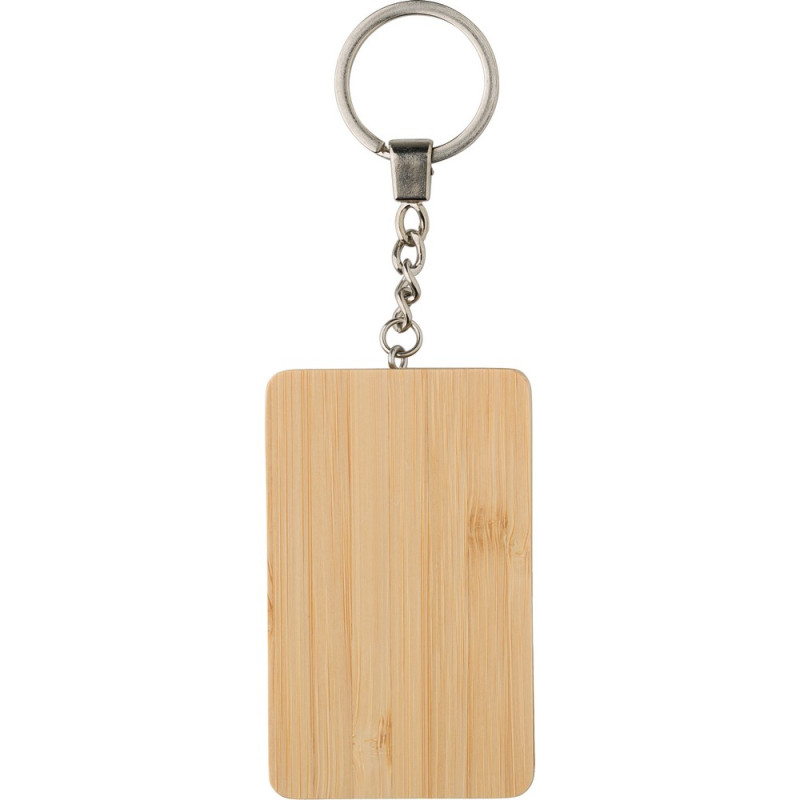 Kabel do ładowania bambusowy brelok do kluczy