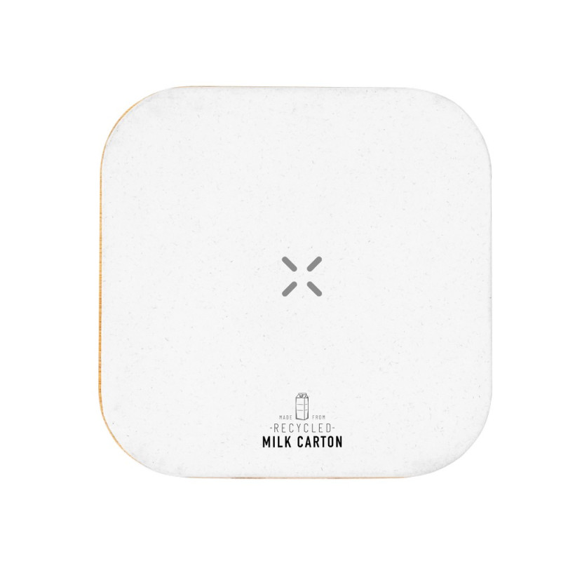 Ładowarka bezprzewodowa 15W ze zrecyklingowanych kartoników po mleku