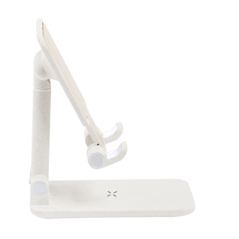 Składana ładowarka bezprzewodowa 15W z bambusa i słomy pszenicznej stojak na telefon