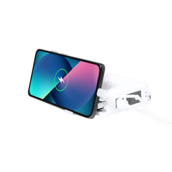 Adapter podróżny bezprzewodowy power bank 10000 mAh ładowarka bezprzewodowa 15W