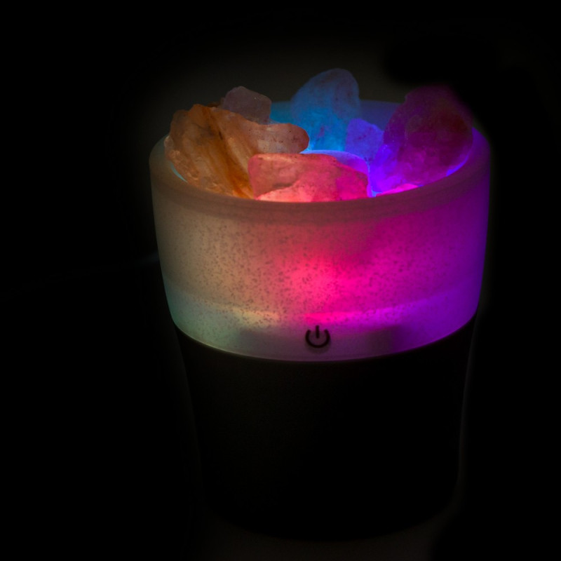 Nawilżacz powietrza zmieniające kolor podświetlenie kamienie z soli himalajskiej